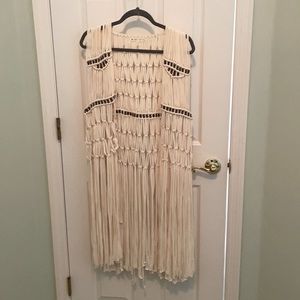 Accent sweater with fringe